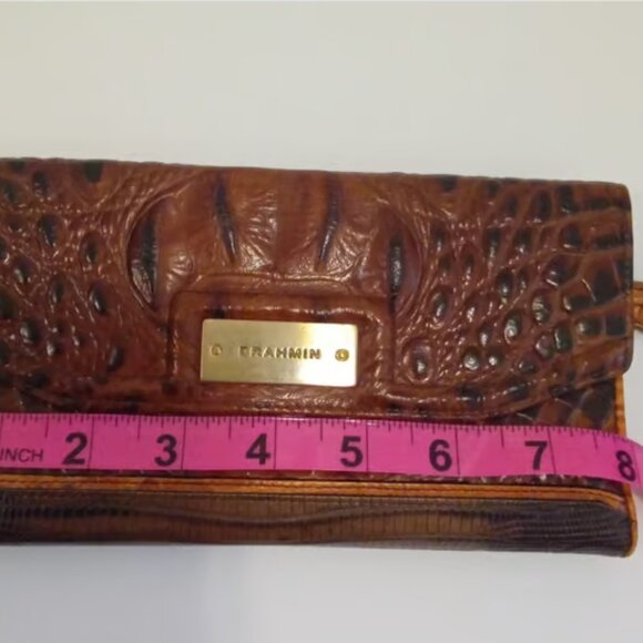 Brahmin Vintage Melbourne Trifold Checkbook Wallet GUC - Picture 4 of 11